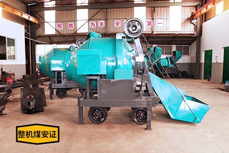 矿用型移动混凝土搅拌机-自落式反转出料,操作方便[泵泵达]